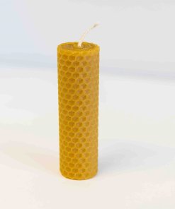 Tekert méhviasz gyertya (sárga)