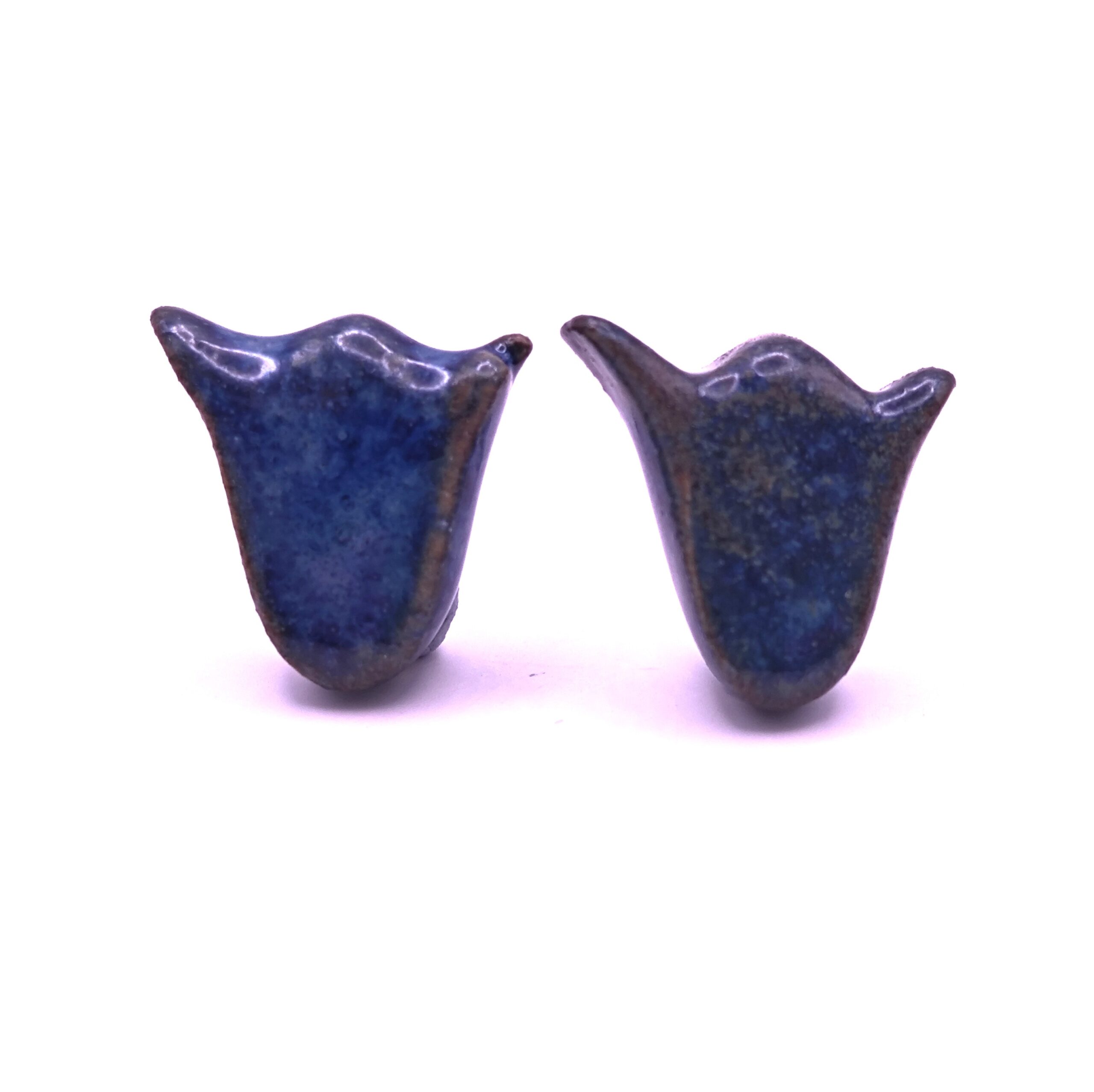 Bedugós fülbevaló (tulipán - kék) 1 Bedugós fülbevaló (tulipán - kék)